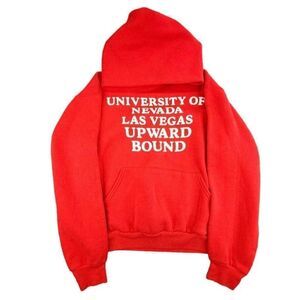 Vintage UNLV Rebels Sweatshirt Hoodie Mens Size XS Red Upward Bound Made In USA